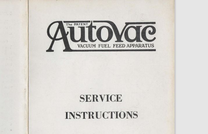 Autovac Service Instructions
